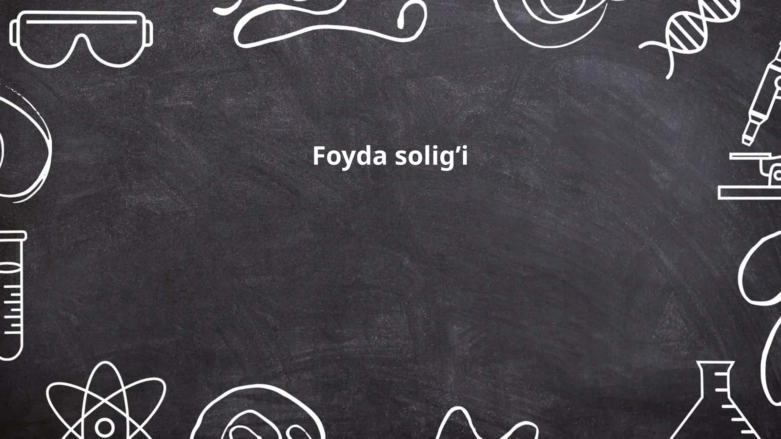 Foyda solig’i 1