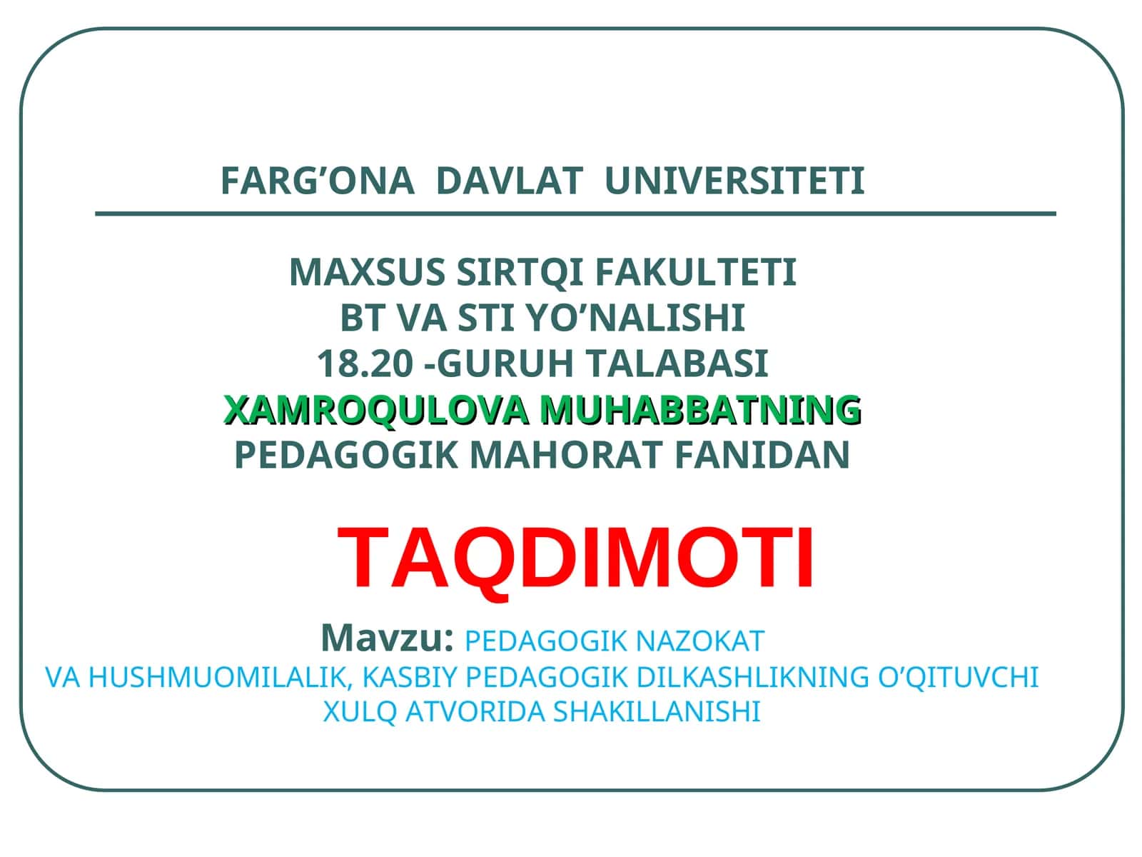 PEDAGOGIK NAZOKAT 1