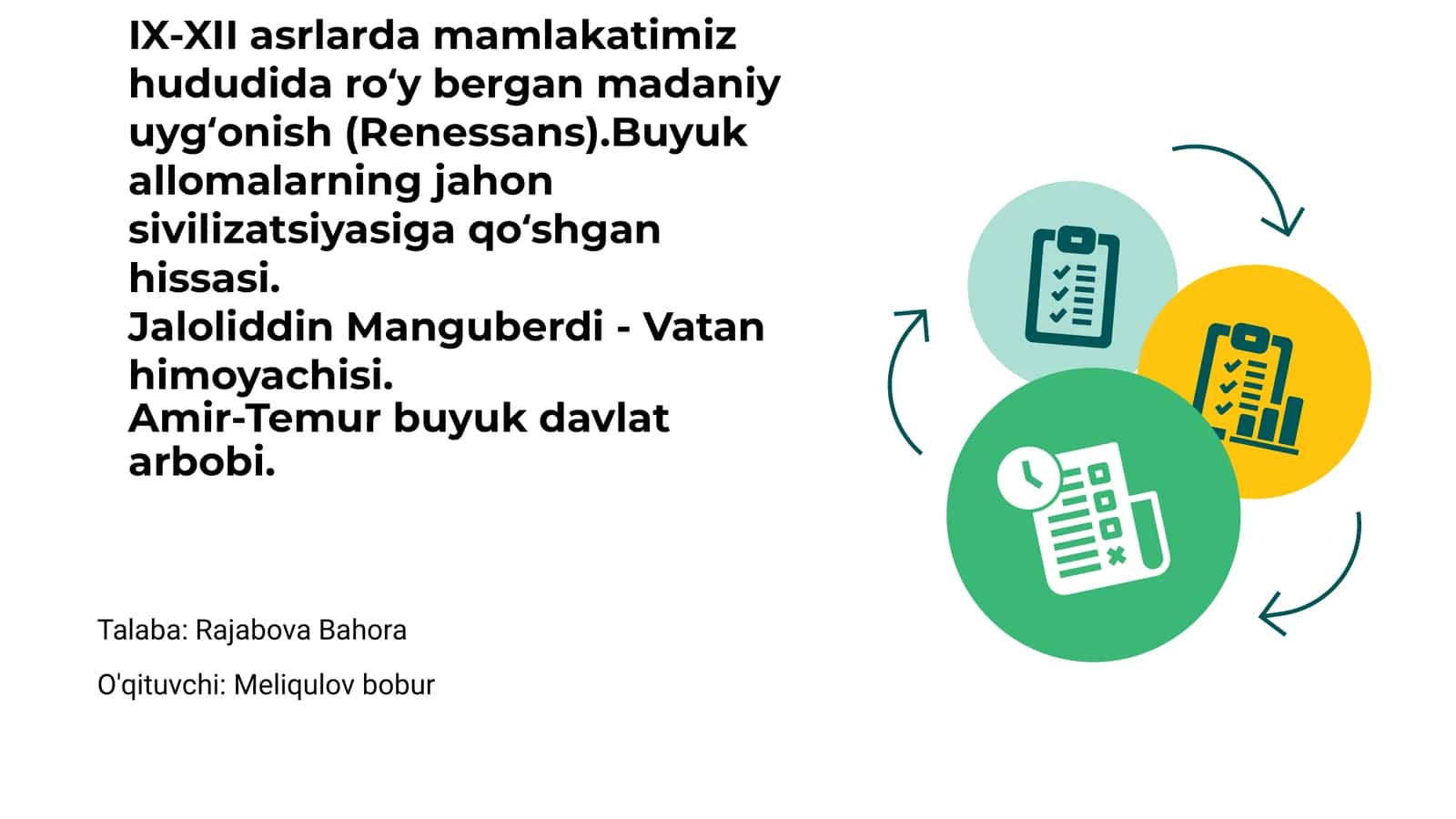 IX-XII asrlar madaniy uyg‘onishi va tarixiy ahamiyati 1