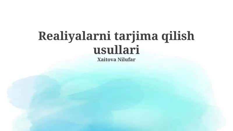 Badiiy Tarjima: Haqiqatning Yangi Talqini 1