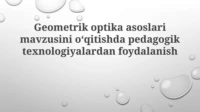 Geometrik optika asoslari 1