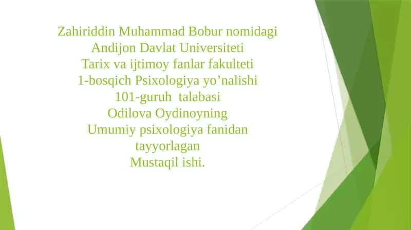 Xotirani pasayishidagi muammolar 1