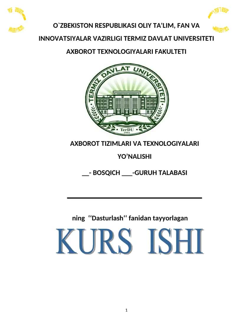 Tashkilot xodimlari ish rejimini nazorat qiluvchi tizim 1
