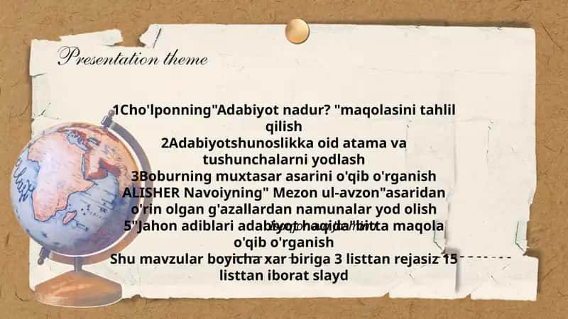 Cho'lponning "Adabiyot nadur?" maqolasini tahlil qilish 1