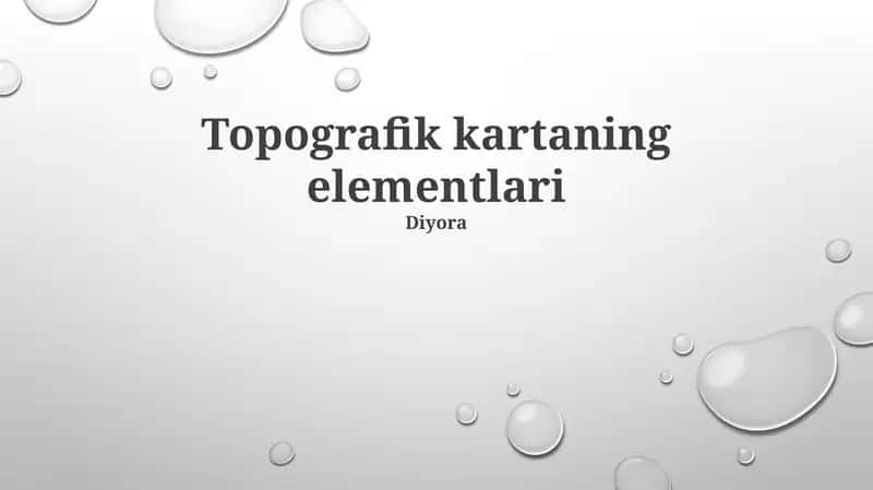 Topografik kartaning elementlari 1