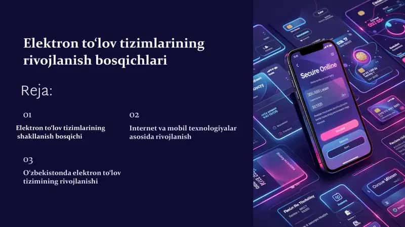 Elektron to‘lov tizimlarining rivojlanish bosqichlari 1