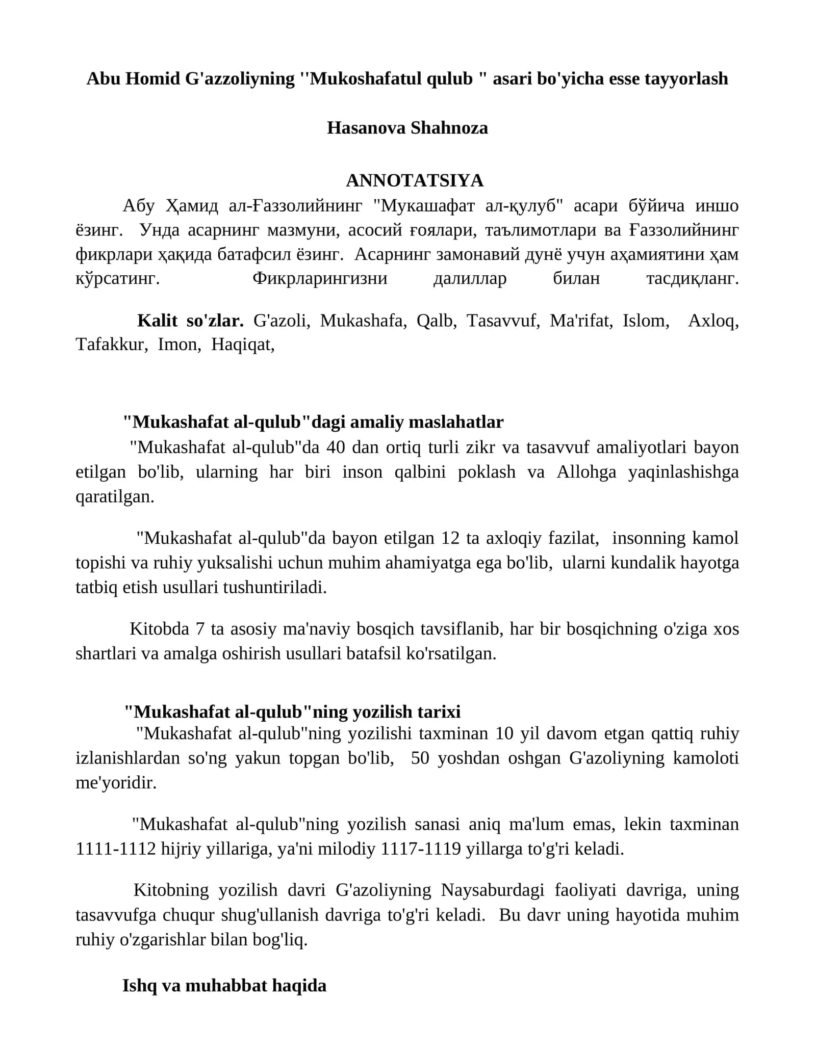 Mukoshafatul qulub 1