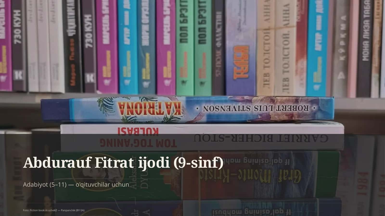 Abdurauf Fitrat ijodi (9-sinf) 1