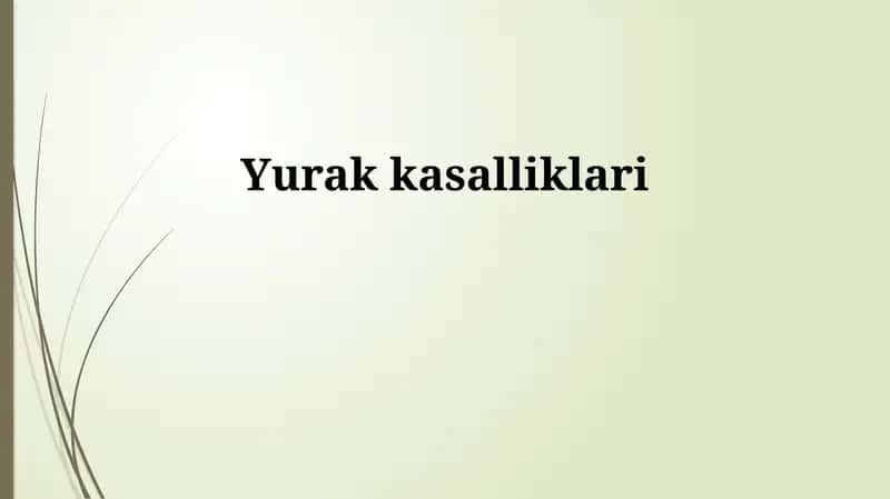Yurak kasalliklari 1