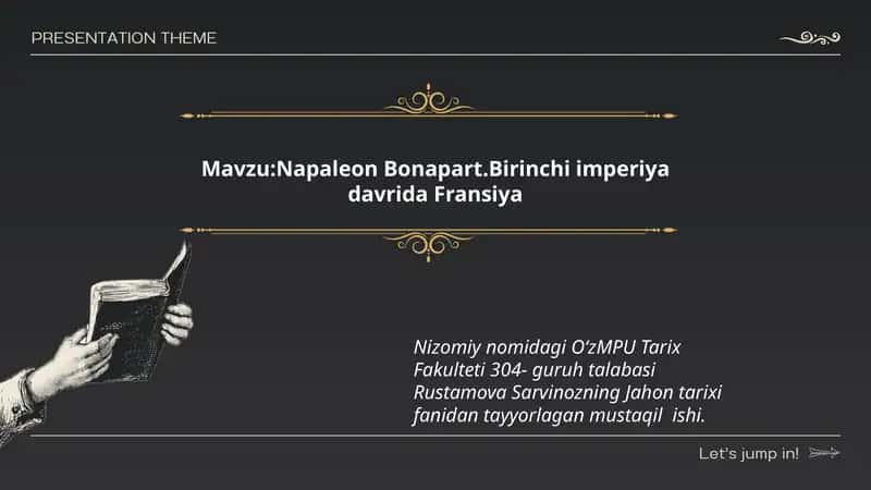 Napaleon Bonapart.Birinchi imperiya davrida Fransiya 1