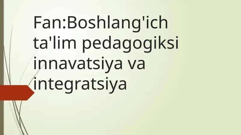 Germaniyadagi boshlang'ich ta'lim 1