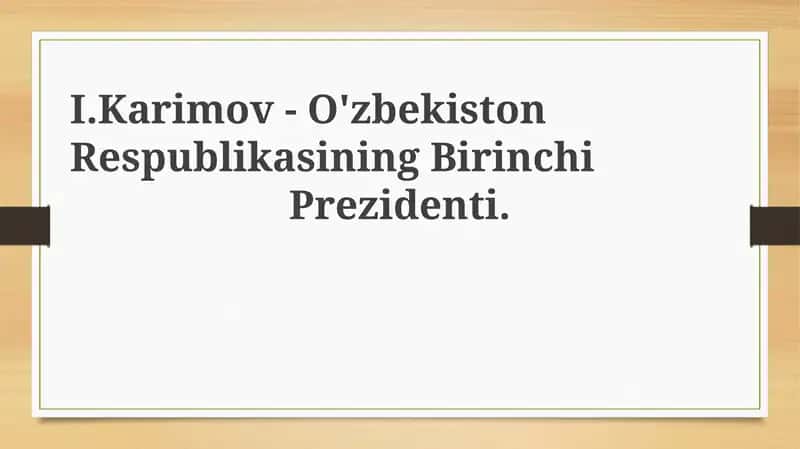 I.Karimov-O'zbekistonRespublikasiningBirinchiPrezidenti 1