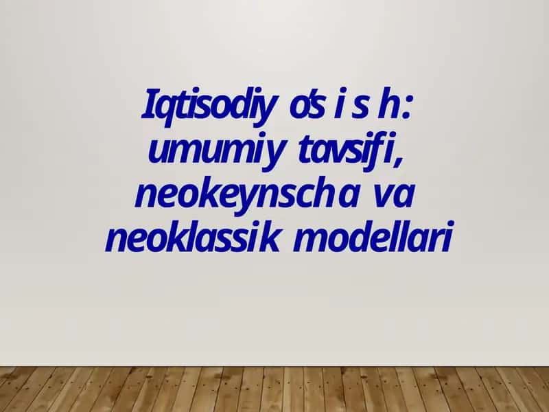 Iqtisodiyo’sish 1