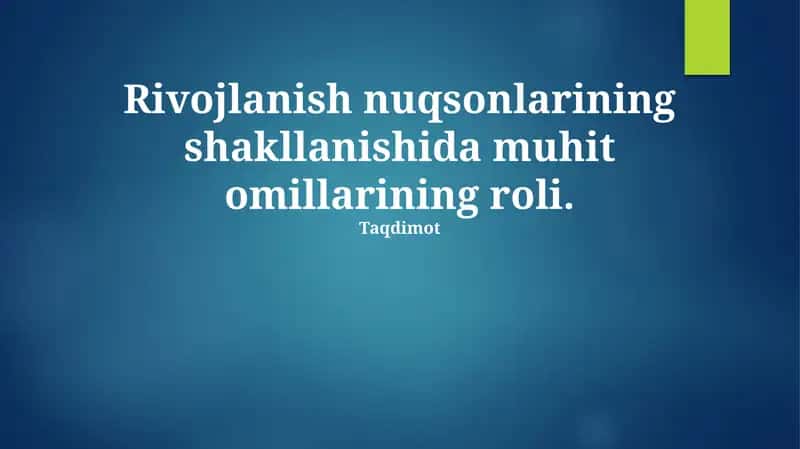 Teratogenlar va ularning turlari 1