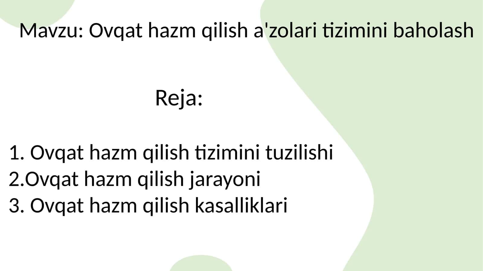 Ovqathazmqilisha'zolaritiziminibaholash 1