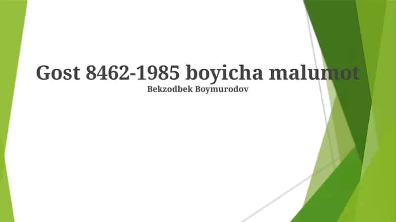 GOST 8462-1985 boyicha malumot 1