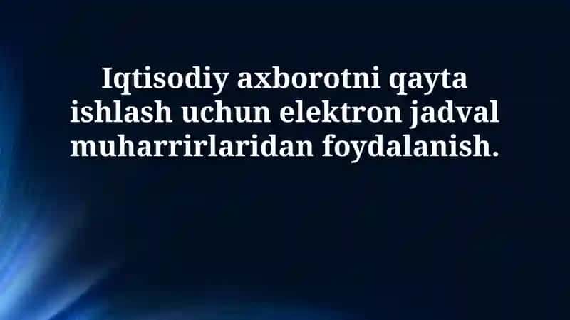 Elektron jadval muharrirlari