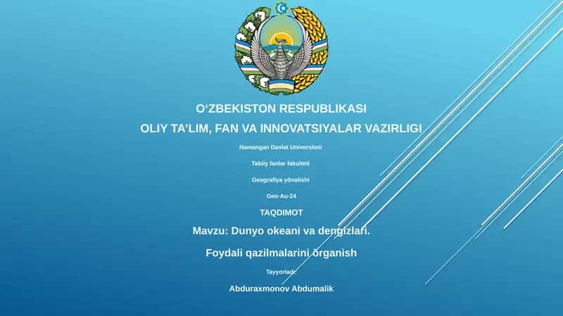 Jahon okeani va dengizlari 1