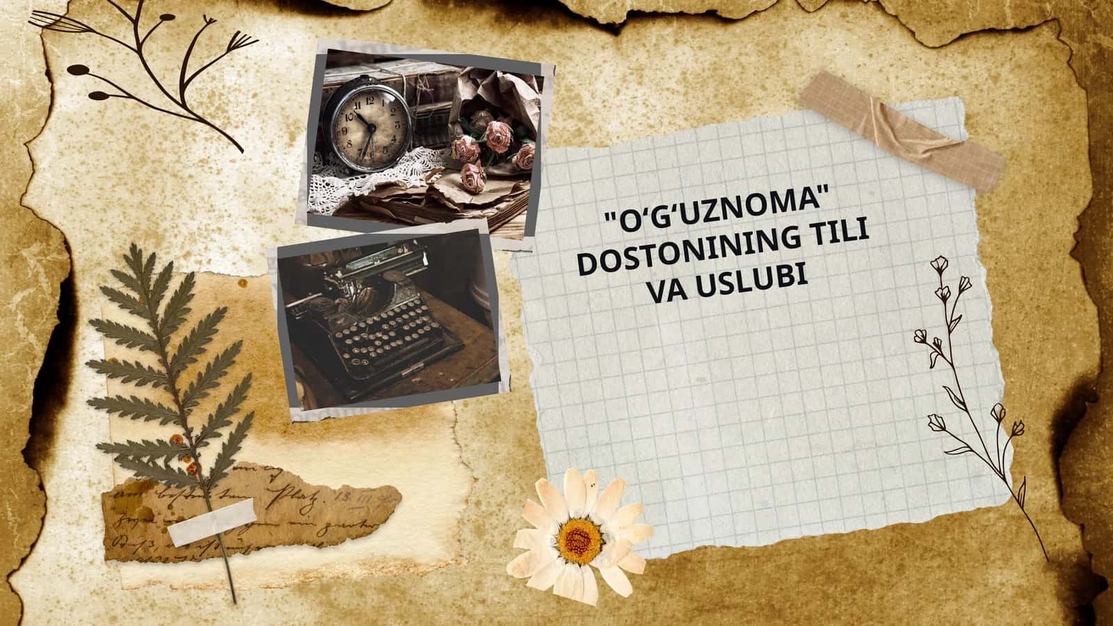 "O‘G‘UZNOMA" DOSTONINING TILI VA USLUBI 1