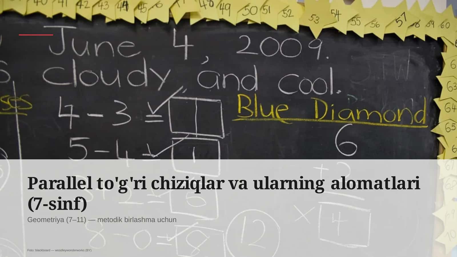 Parallel to'g'ri chiziqlar va ularning alomatlari (7-sinf) 1