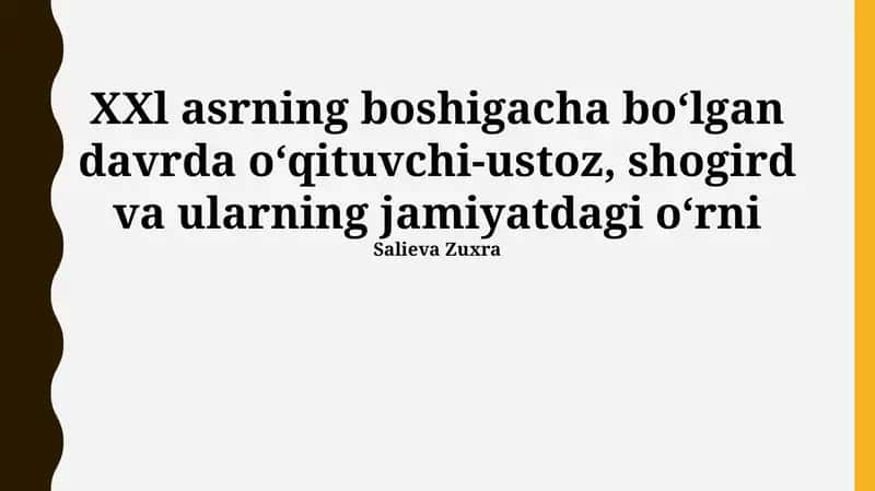 XX Asrdan Avvalgi Ta'lim An'analari 1