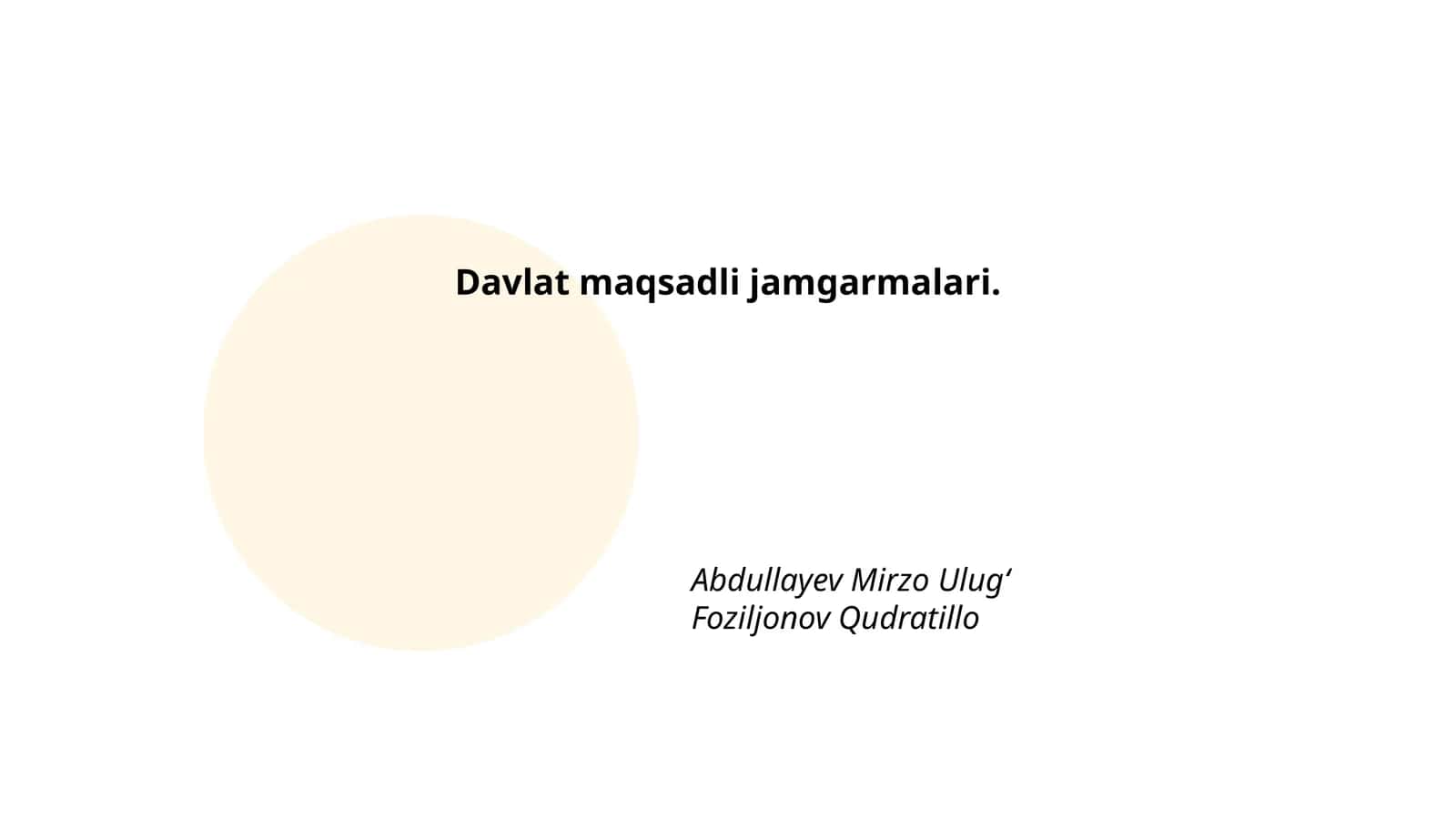 Davlat maqsadli jamg'armalari 1
