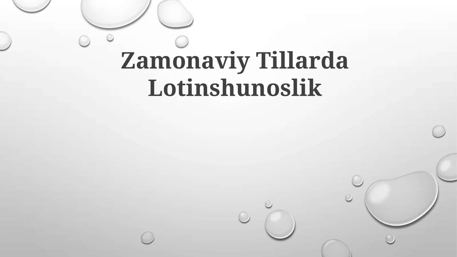 Lotinologiya tilshunoslik 1
