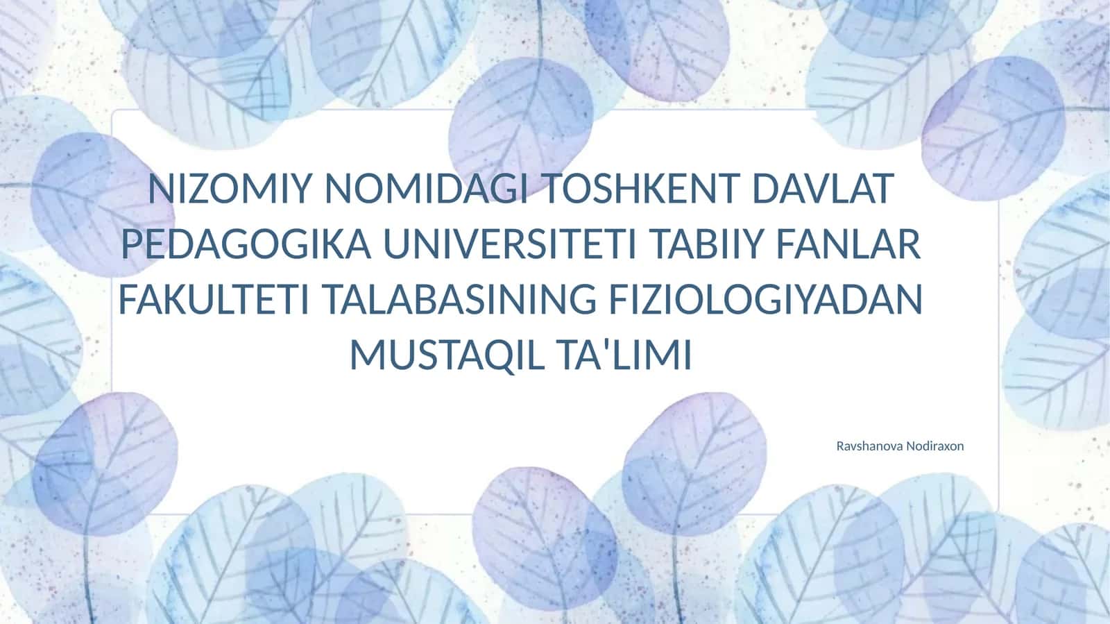 Yurakning o'tkazuvchi organlari tizimi 1