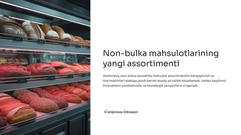 Non-bulka mahsulotlarining yangi assortimenti 1
