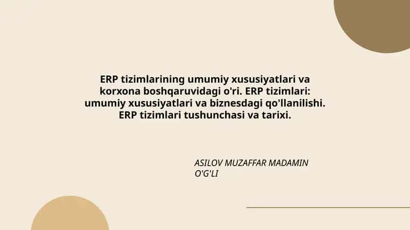 ERP tizimlari 1