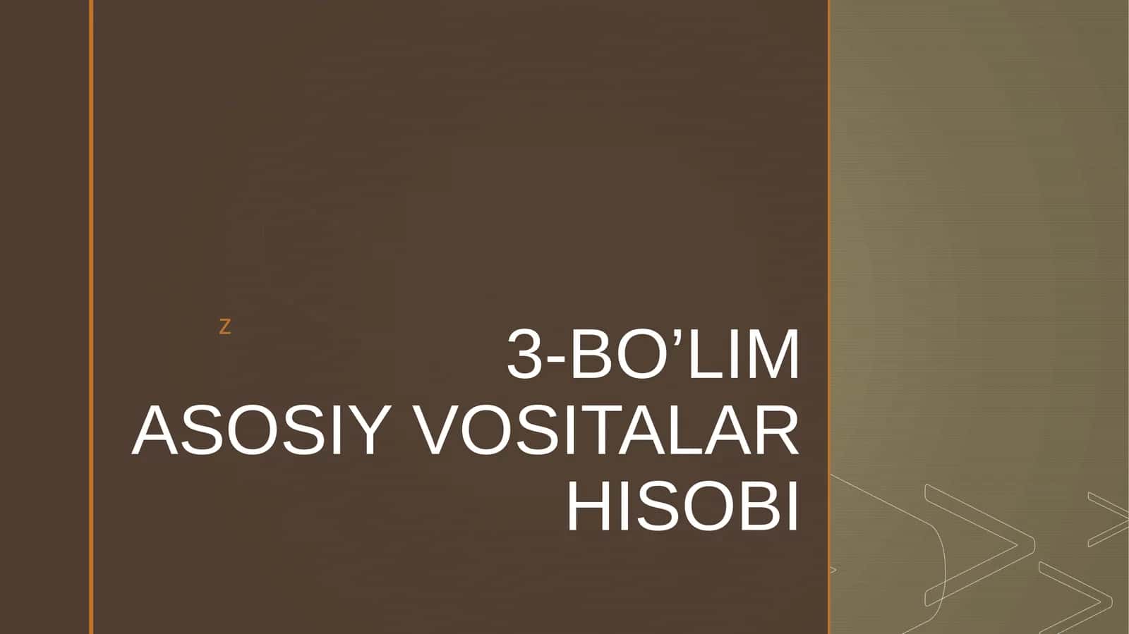 ASOSIY VOSITALAR HISOBI 1