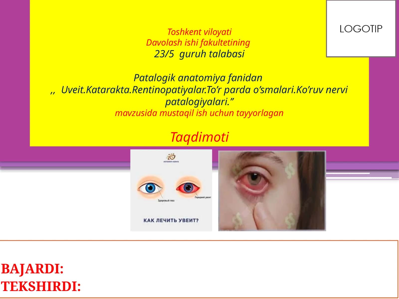 Patalogiya anatomiyasi fanidan 1