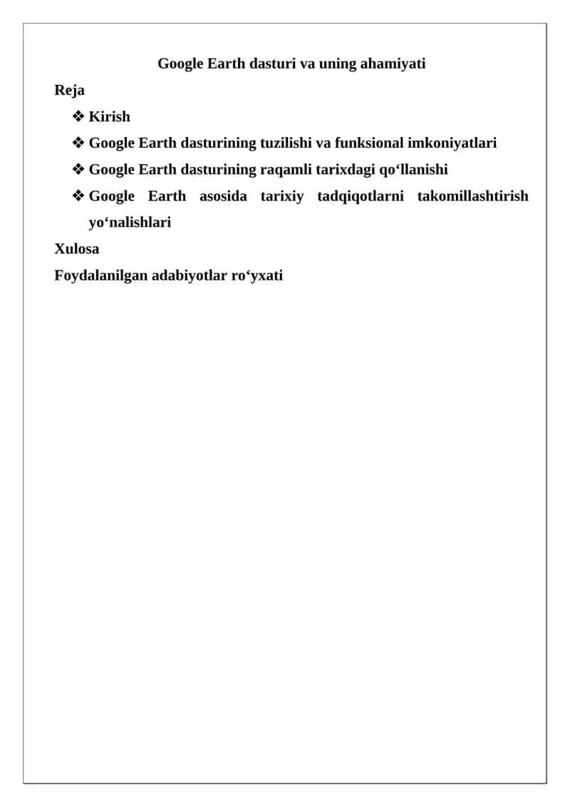 Google Earth dasturi va uning ahamiyati 1