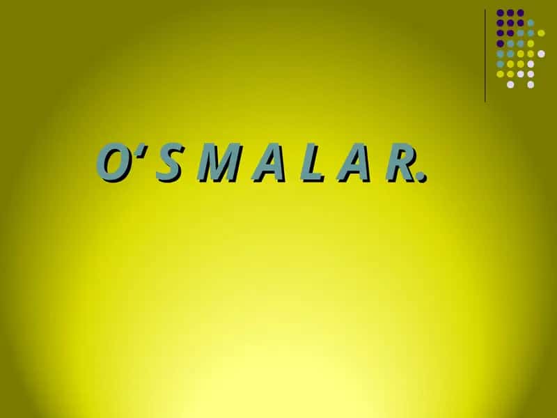Onkologiya o'smalarni o'rganish 1