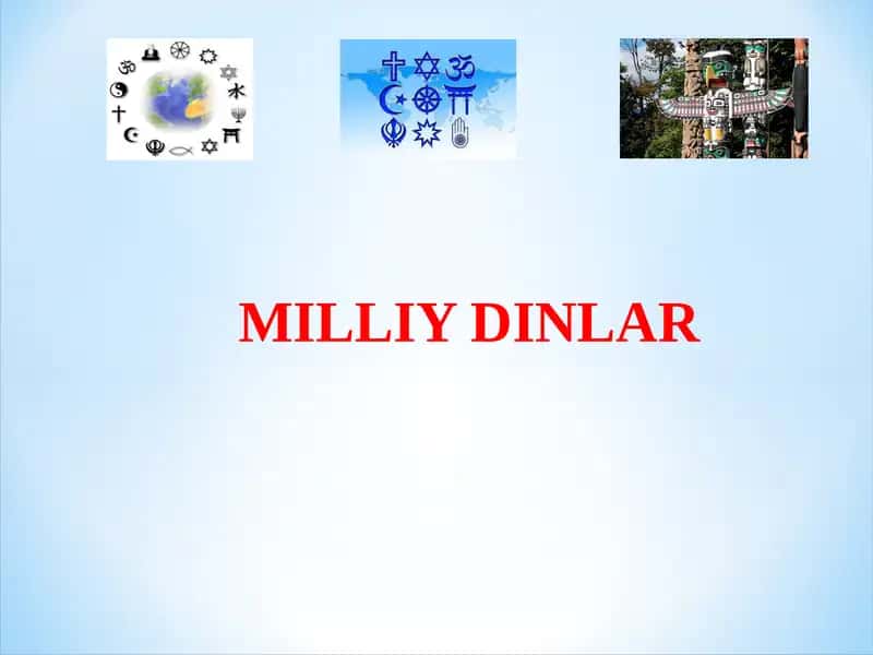 MILLIY DINLAR 1