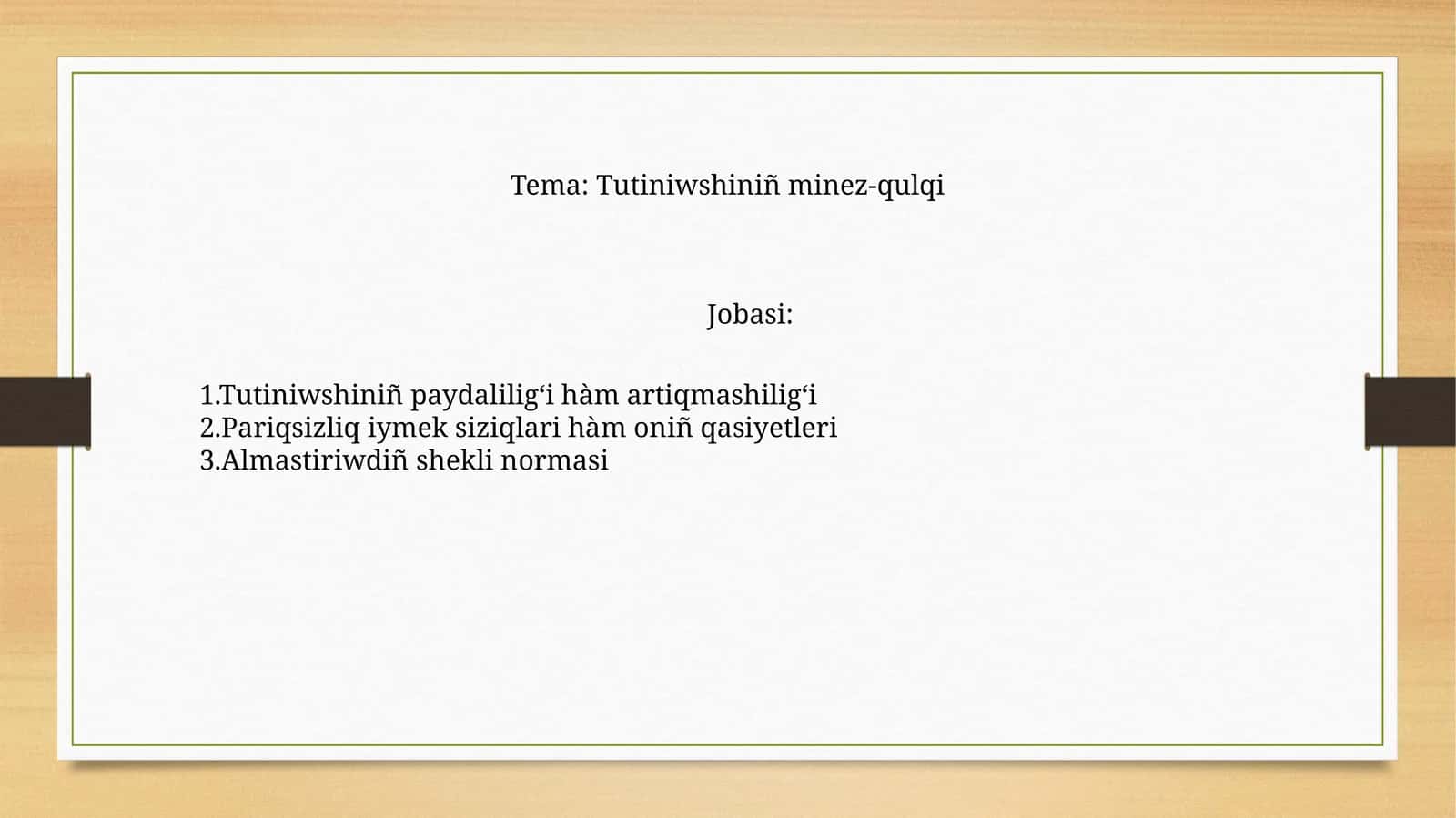 Tutiniwshiniñ minez-qulqi 1