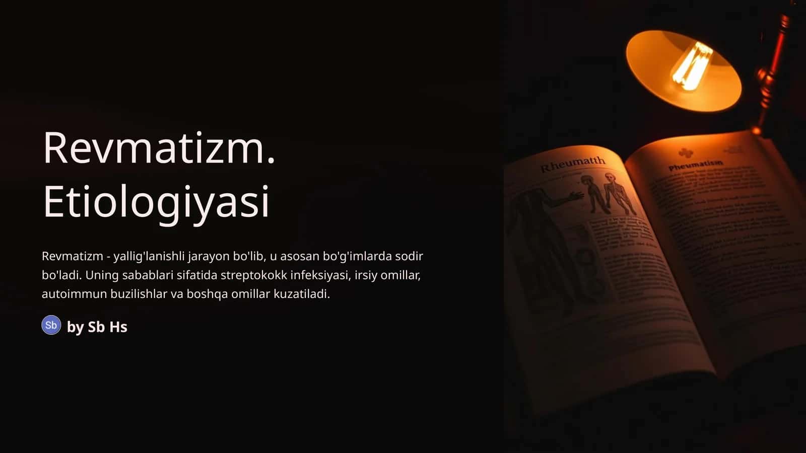 Revmatizm. Etiologiyasi 1