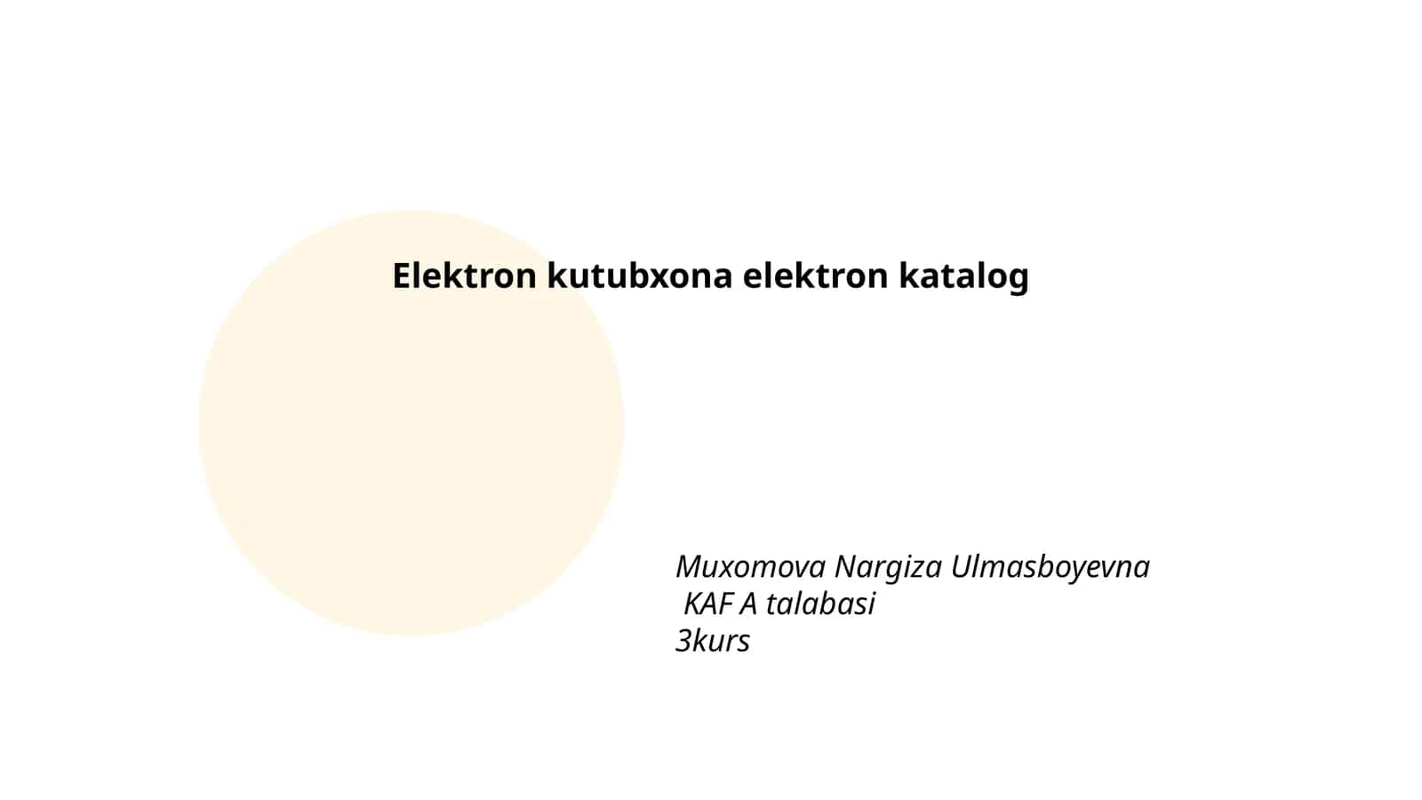 Elektron kutubxona elektron katalog 1