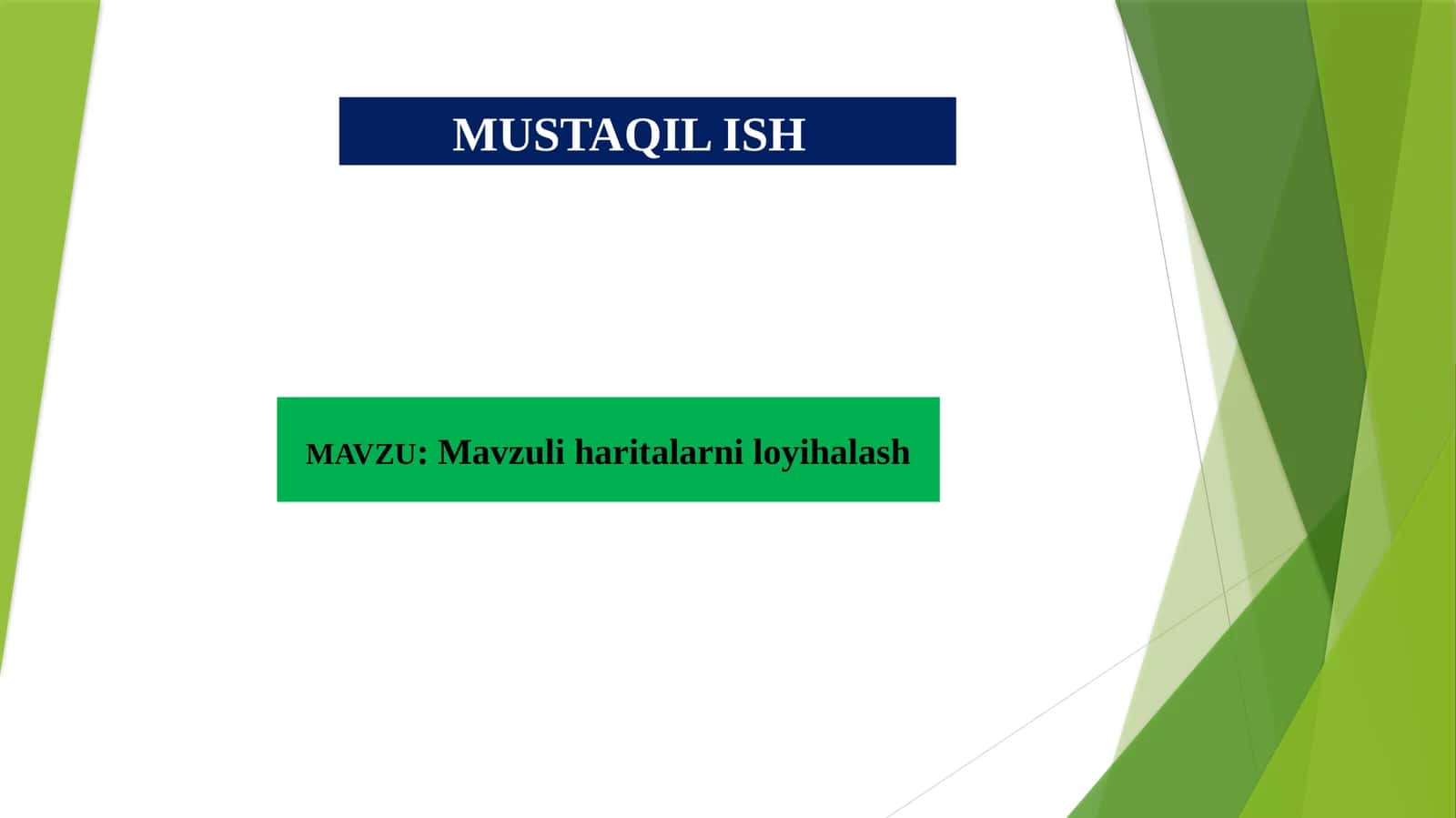 Mavzuli haritalarni loyihalash 1