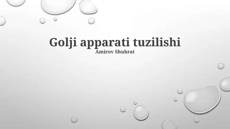 Golji apparati tuzilishi 1
