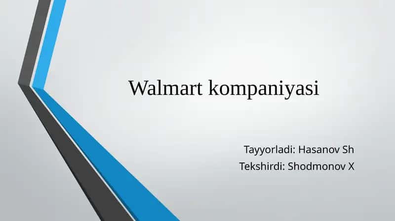 Walmart kompaniya menejment 1