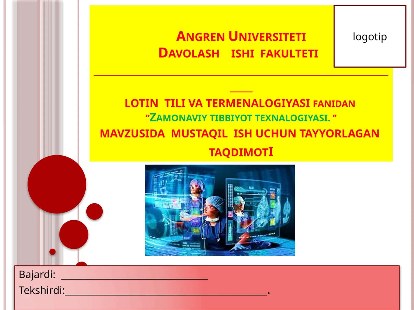 Zamonaviy tibbiyot texnologiyasi 1
