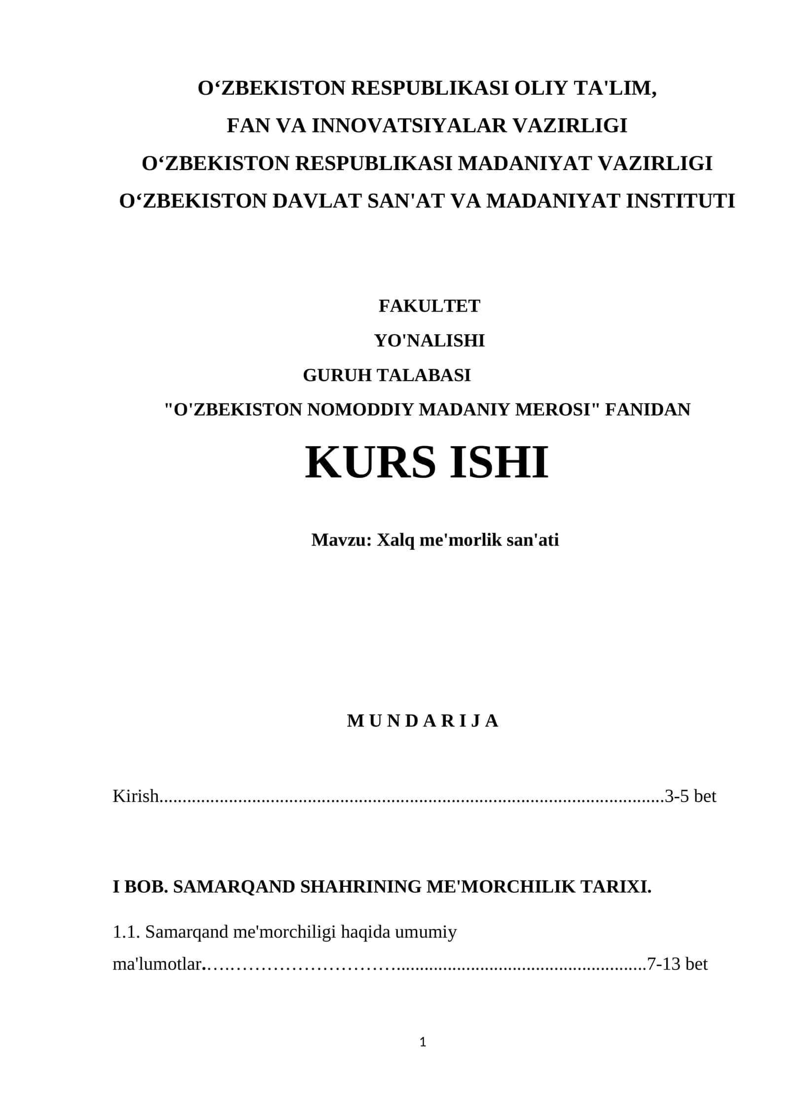 O'zbekiston Nomoddiy Madaniy Merosi 1