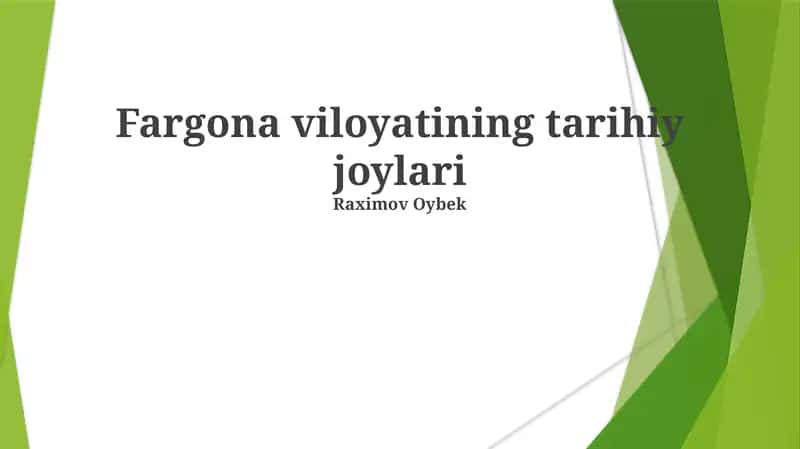 Fargona viloyatining tarihiy joylari 1