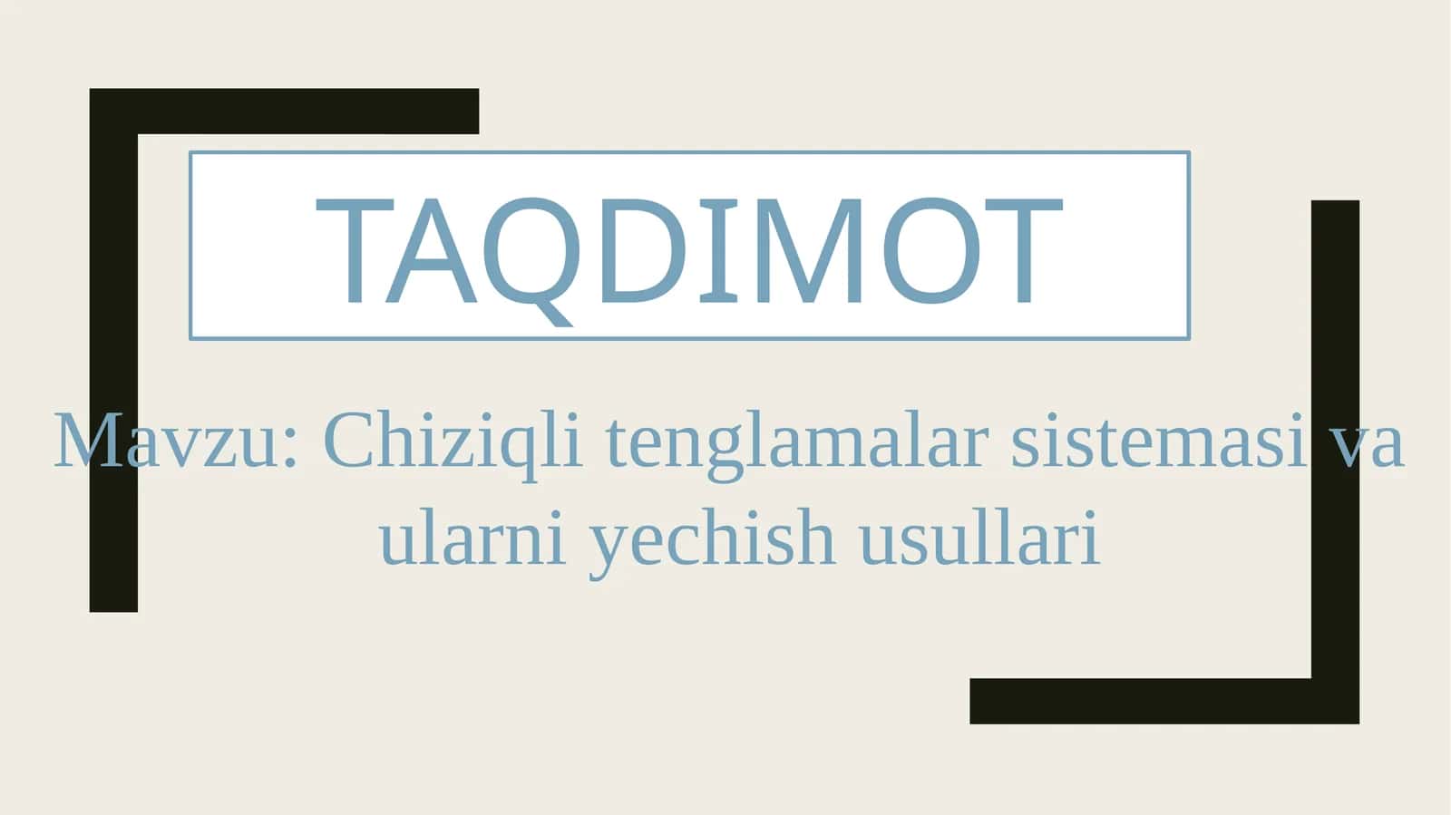 Chiziqli tenglamalar sistemasi va ularni yechish usullari 1