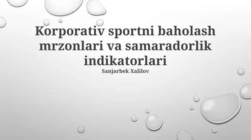Korporativ sport dasturlari 1