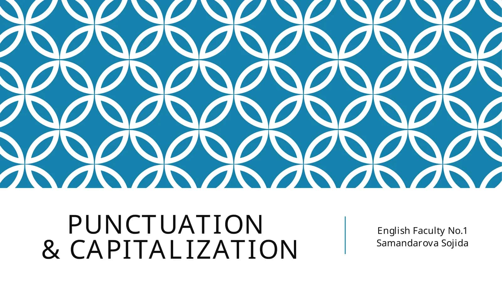 Punctuation & Capitalization 1