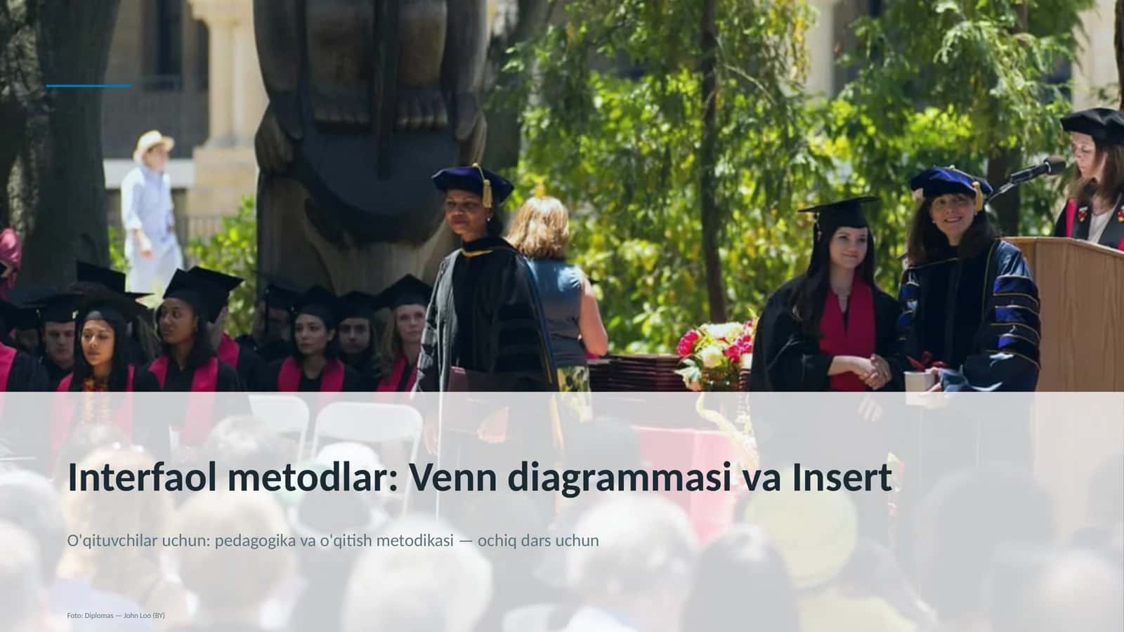 Interfaol metodlar: Venn diagrammasi va Insert 1