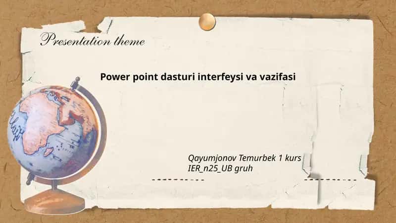 Power point dasturi interfeysi va vazifasi 1