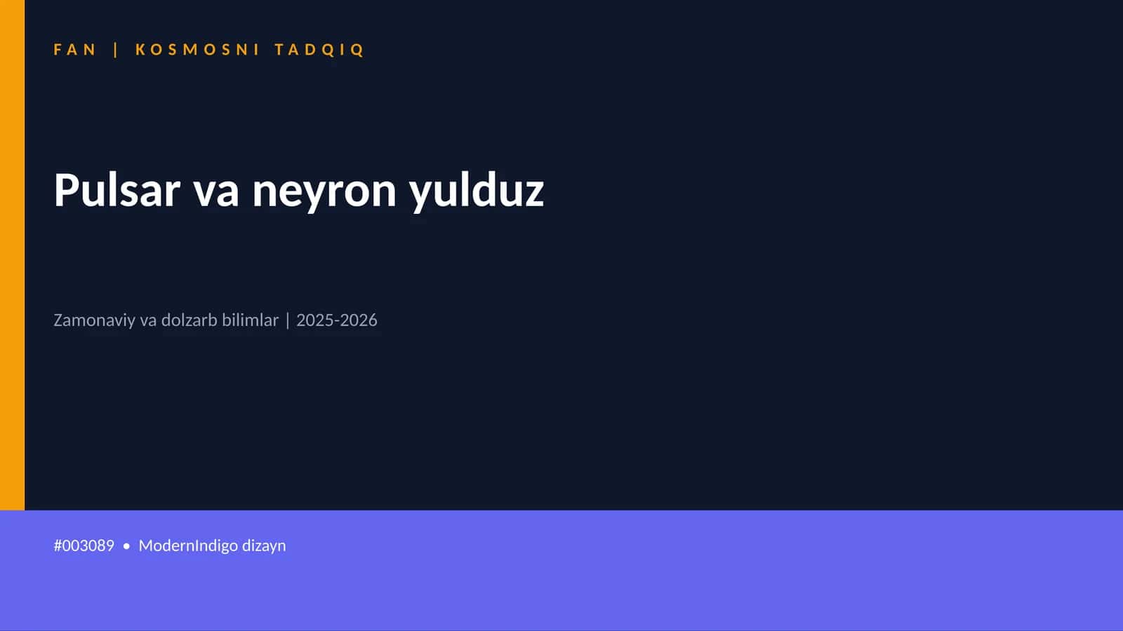 Pulsar va neyron yulduz 1